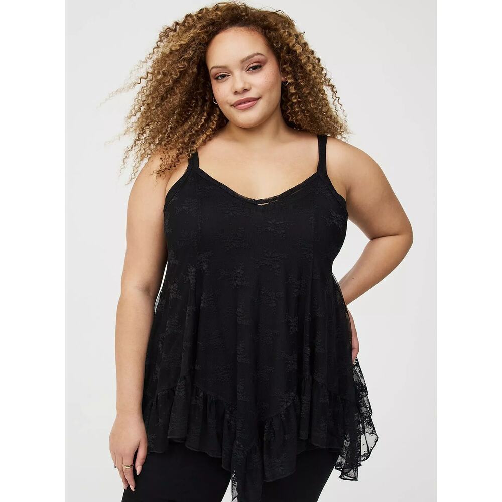 NWT Torrid Floral Stretch Challis Fit & Flare Top Shirt Plus Size: 00X (10)